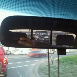 And by small, I mean she could barely see over the dash