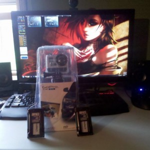 Woot GoPro HD and two Kingston 16gb sdhc cards.