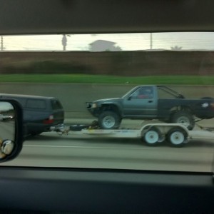 One of six LT vehicles caravanning on the 91 eb