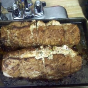 Jalapeno bacon cream cheese stuff porkloin.