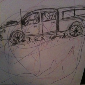 A 2 minute sketch with my girlfriends 2.5 year old boy. "Truck!"