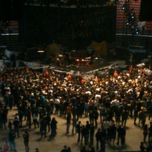 At the Linkin Park concert. Waiting for it to begin