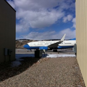 First lady is leaving town. The 10+ car motorcade was a little overkill