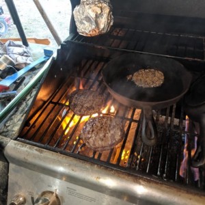 Steamed cabbage, moral burgers and a bean burgers. This gonna b gud.