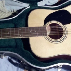 12 string Mitchell guitar and hard case for sale $150