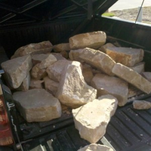 Loading the truck bed