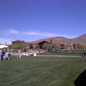 Little o t working th accenture golf tournament today.