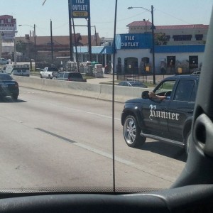 Either he likes to run or he's reminding himself what he has