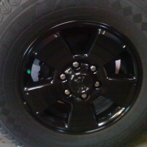 Stock wheels painted black