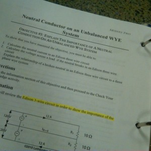 Friday night working on 4th year electrical. For my wind technician program