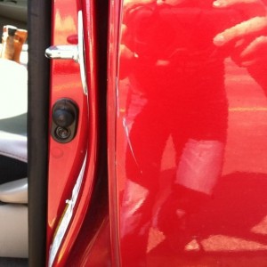 Picked up the truck finally and found this on the driver side door