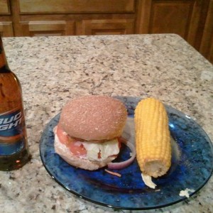 Dinner! Turkey burger