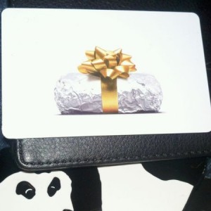 Won an $8 gift card to chipotle from an eating contest. First one to finish
