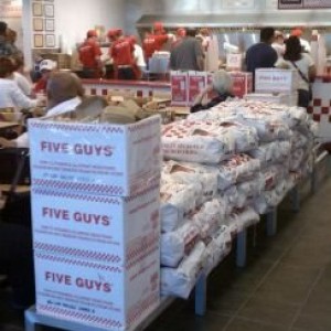 Five guys Boom that just happened!