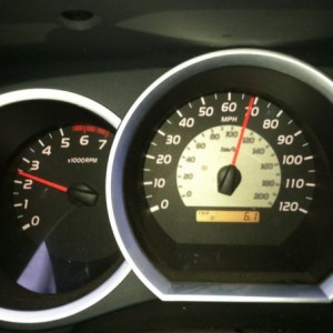 GPS saying 70. With 4.56 gears