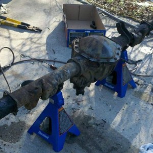 5 hours later... 14 bolt out of the junk yard