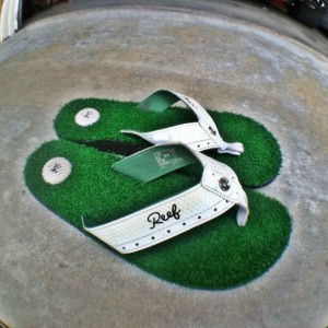The most gangster reef flippers of my life. Yes that is Astro turf.