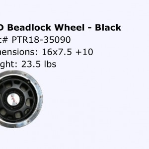 OEM TRD Beadlock wheel specs