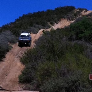 FJ Cruisin down Five Fingers Hill aka "White Knuckes Hill"