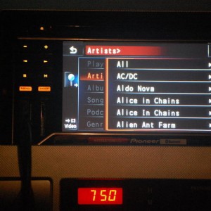 P3300BT Ipod Artist Search