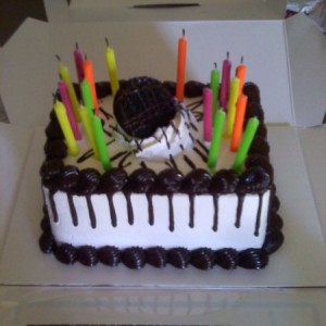 oreo ice cream cake for my b day.