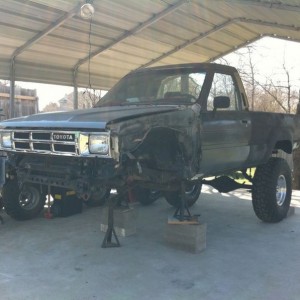 Front axle out