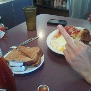 Mikes girl breakfast.
