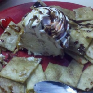 Fried Ice cream on bunuelos