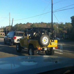 Sweet Land Cruiser on the way to work today.