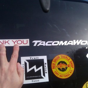 Cut off the bottom of a lowes sticker.....didn't stick it tho :) Sent 