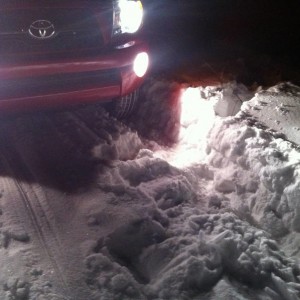 stuck in the snow