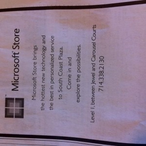 Microsoft is opening their own store. I heard 90% of the space will be used