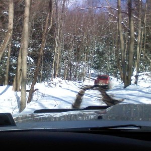 Headed to a friend's cabin