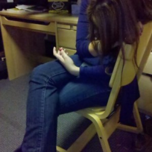 SBlue likes to sleep at random times
