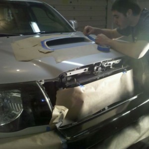 Me and mh3kgt are plasti dipping front valance and hood insert....more pics
