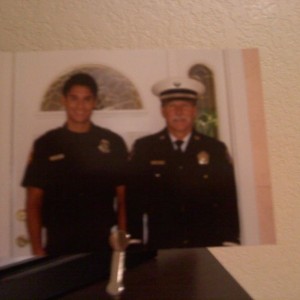 Old pic. Me with my second dad mentor who retired from san Jose fire