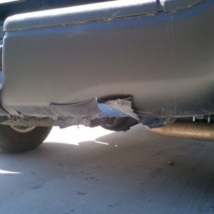 This is what happens to Plasti dip when you drag the bumper.