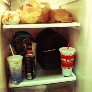My drink in the fridge at work