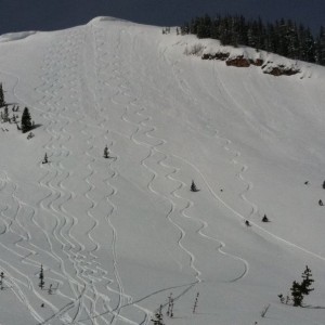 Farming away. Laps 2&3. See if you can pick out the dbag snowboarder li
