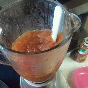 Tajin powder, lemon, salt, crushed ice, and tapatio...awesome. And a stomac