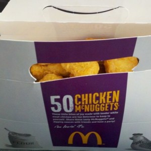 Uh oh, time for the chicken nugget challenge!