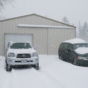 2009 Tacoma in a snowy driveway