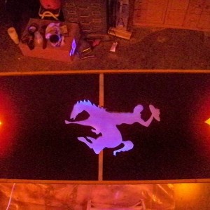 Blacklight horse emblem