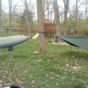 Grand Trunk skeeter beeter ultra light on left. Hennessy expedition hammock