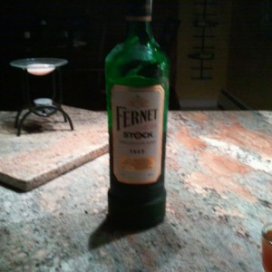At eric's drinking some liquor czech