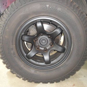 Wheel Hub painted black