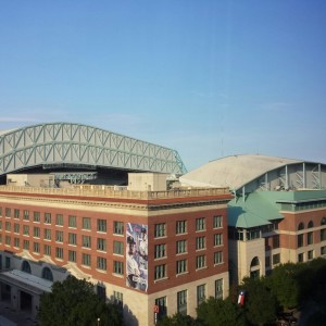 Pretty nice view of Minute Maid from my hotel!