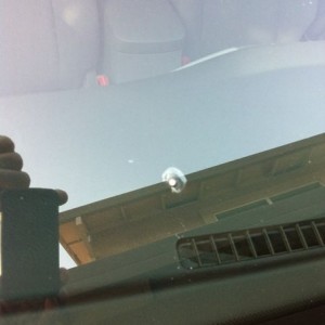 Fucking rock chip from a dude in a 18 wheeler that can't stay off the 