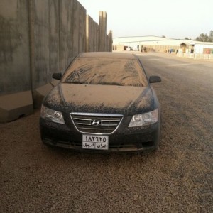 aftermath of the sand storm the other night, that crap gets everywhere