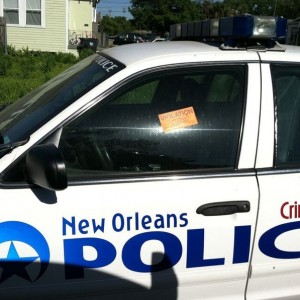 A police car with a parking violation?